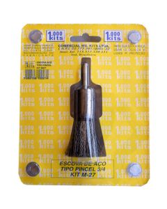 Escova Aço Milkits Tipo Pincel 3/4" Cartela 1 Peça M27