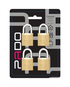 Cadeado Pado Segredo Igual 25mm Blister 4 Peças 51003001