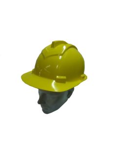 Capacete com Carneira Ledan Plástico Amarelo 2531