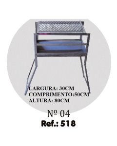 Churrasqueira Chapa Pintada RISKGAS"4"30X50X80 2 Andares 503